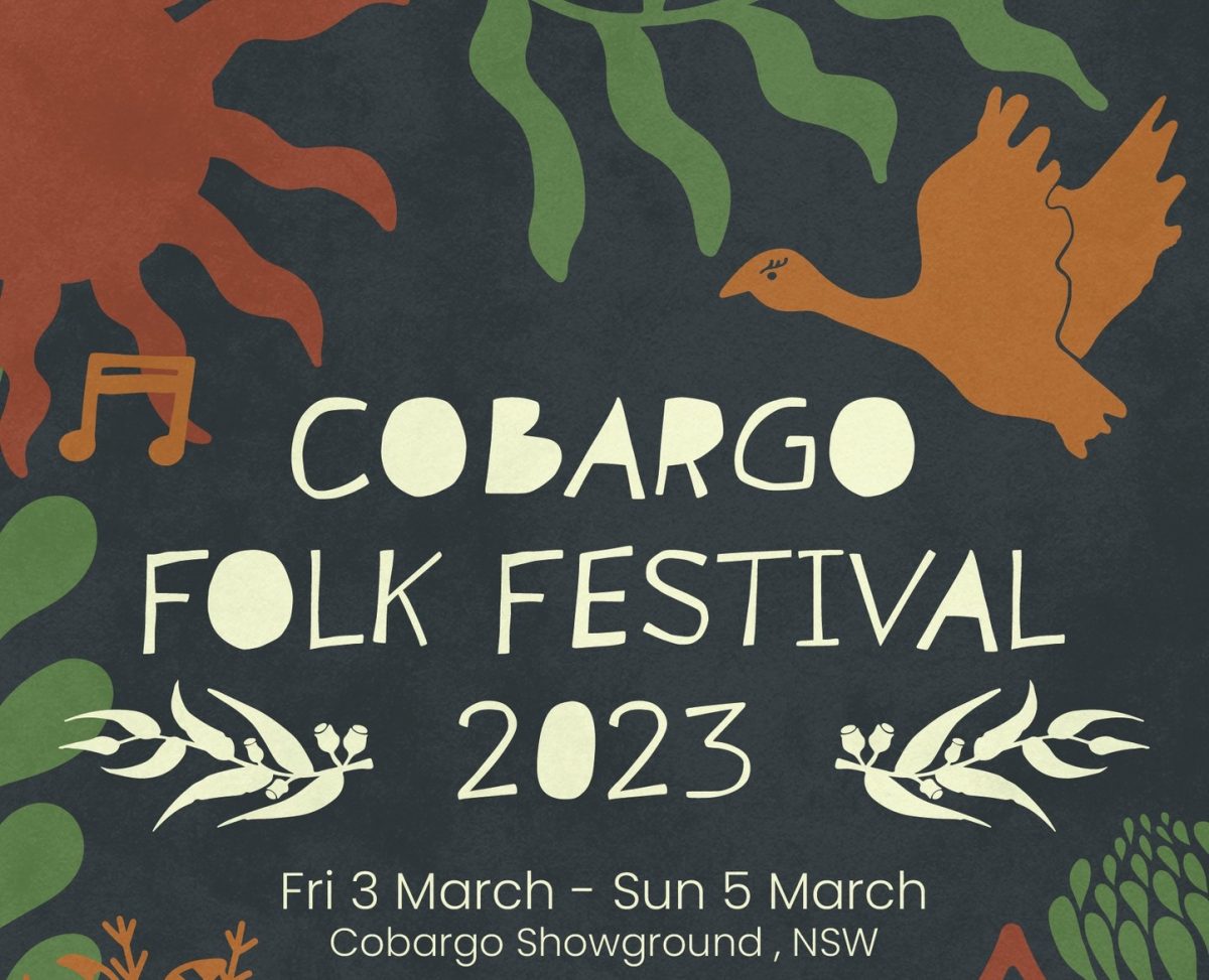 Flyer for Cobargo folk festival 2023