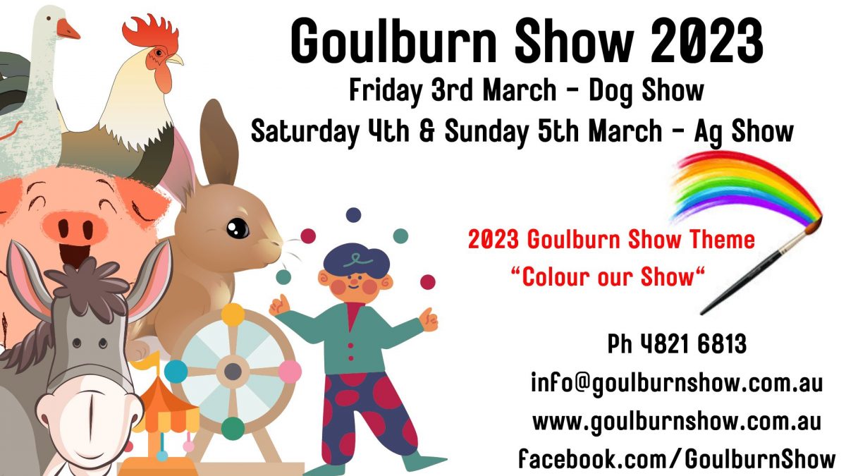 Flyer for Goulburn Show