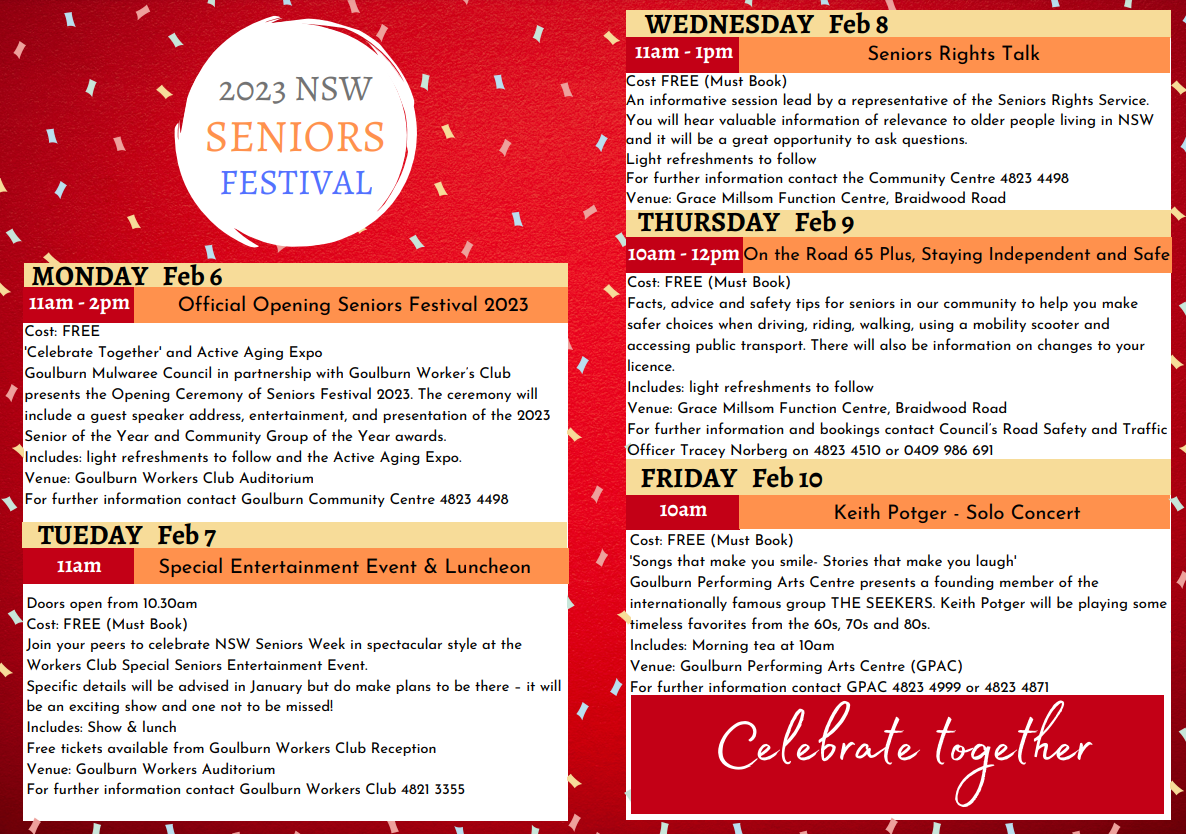 2023 NSW Seniors Festival - Goulburn