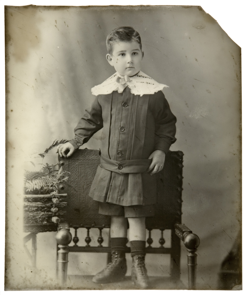 Copy of old photo of boy