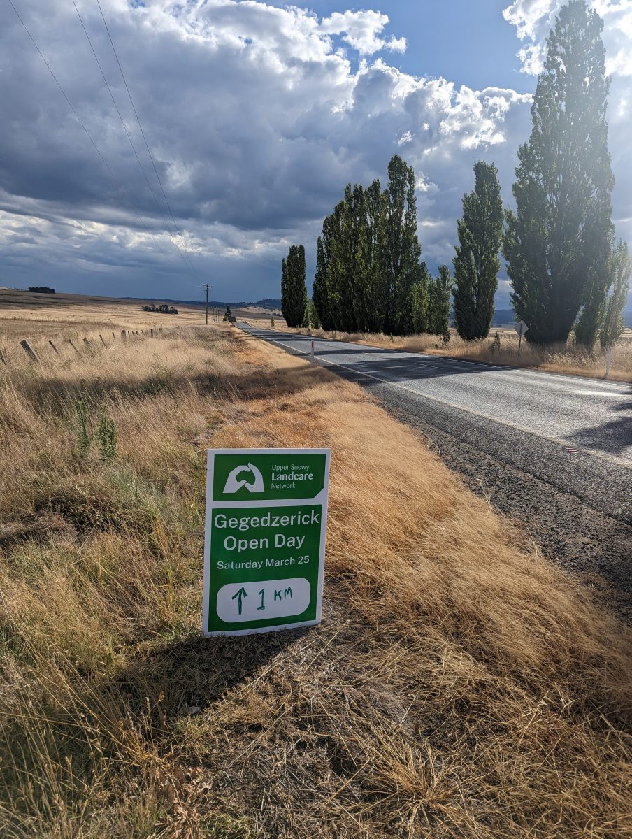 Landcare sign next to road