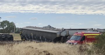 BREAKING: Train derailment after collision with a truck at Old Junee