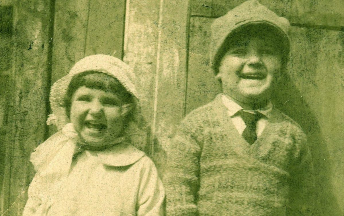 old photo of two children