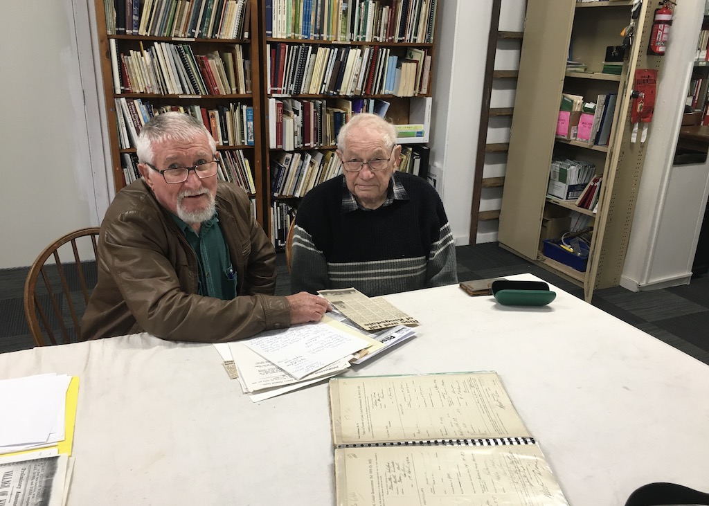 Historians Roger Bayley and Garry White