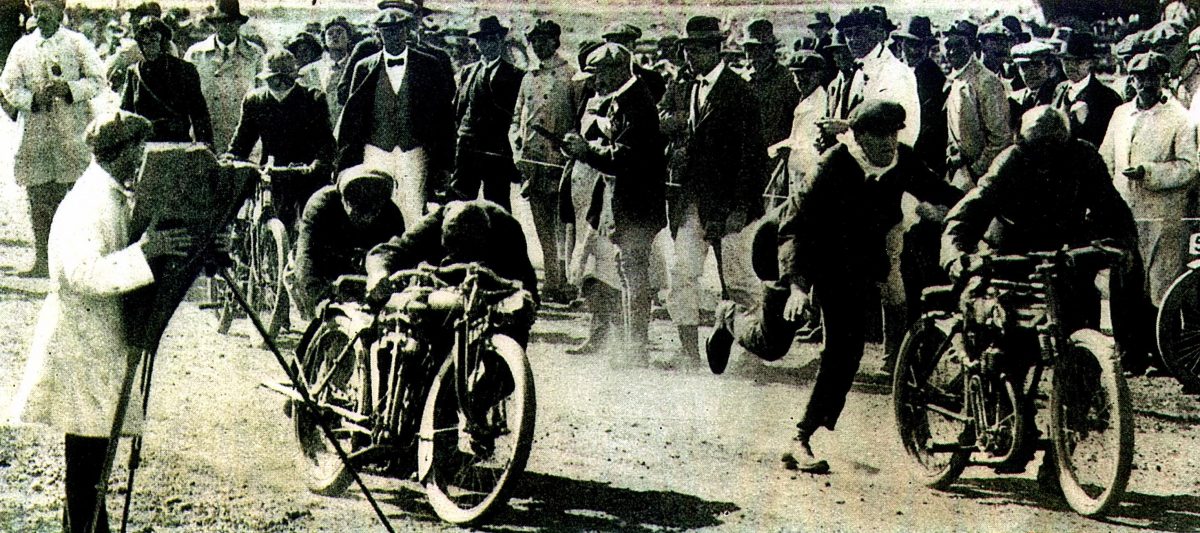 motorbike race in 1924