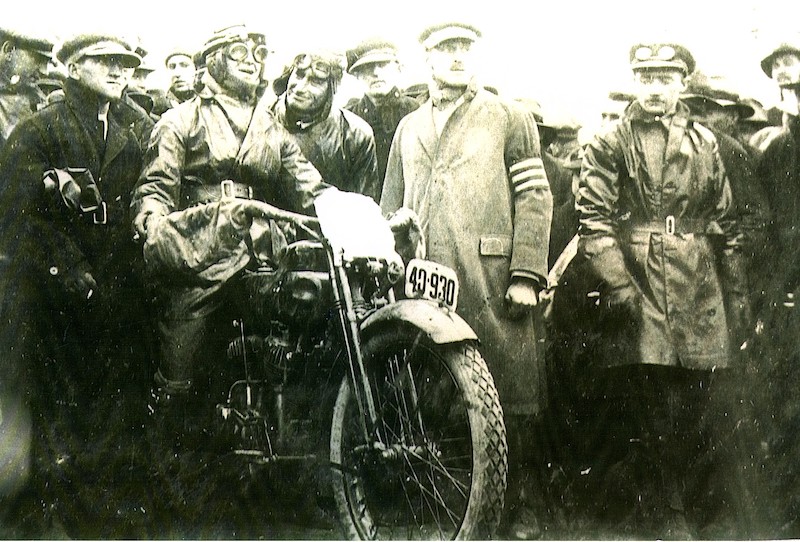 motorbike rider of yesteryear