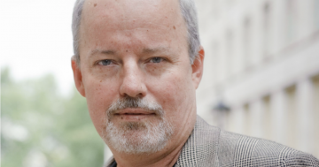 Crime superstar Michael Robotham and Outback author Sally Warriner at Jugiong this weekend