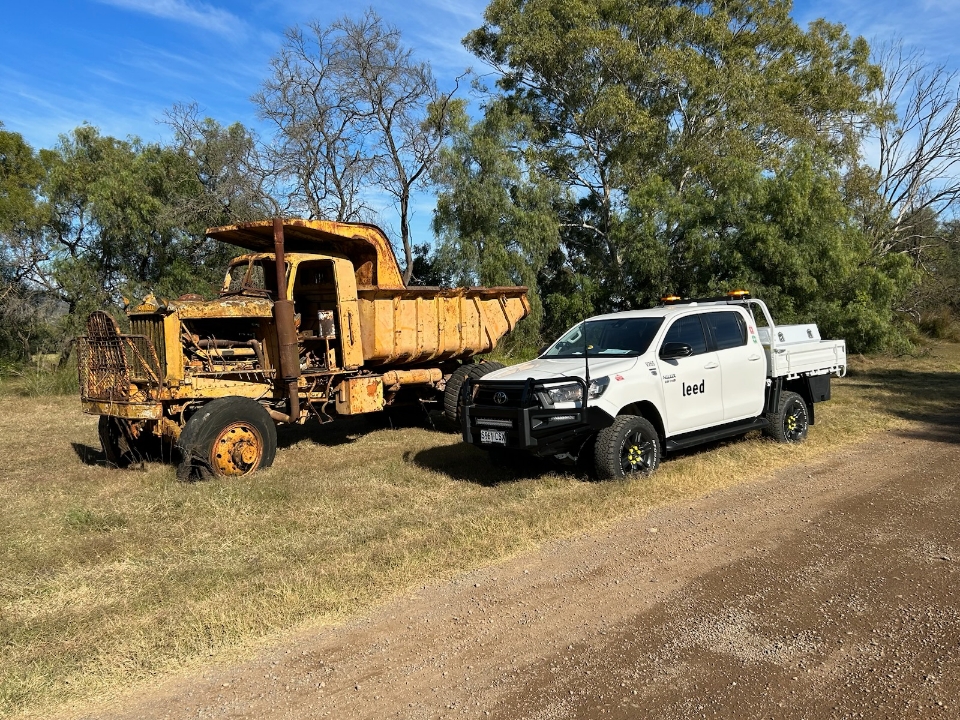 old truck and a ute