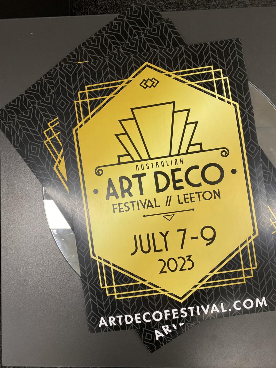 art deco festival promotional flyer