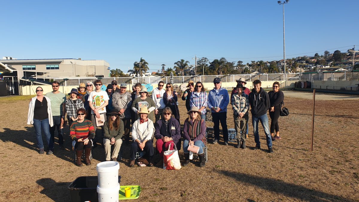 Participants gathered in Merimbula for one of the Fungi Feastival's workshops