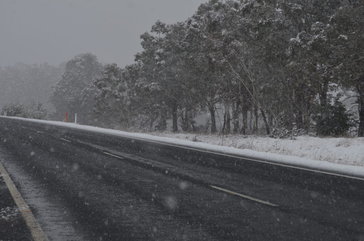 Driving during snowfall