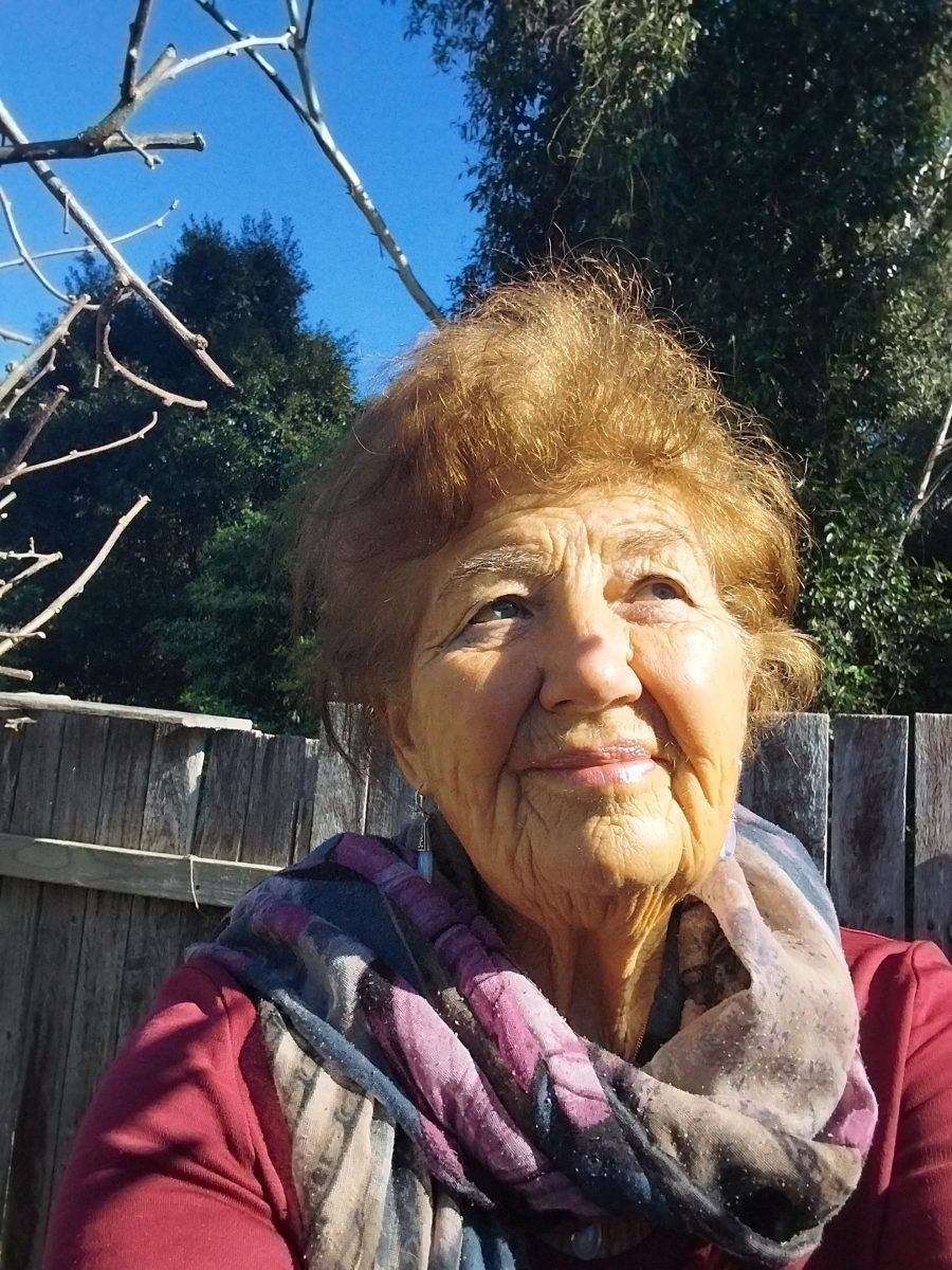 elderly woman's selfie