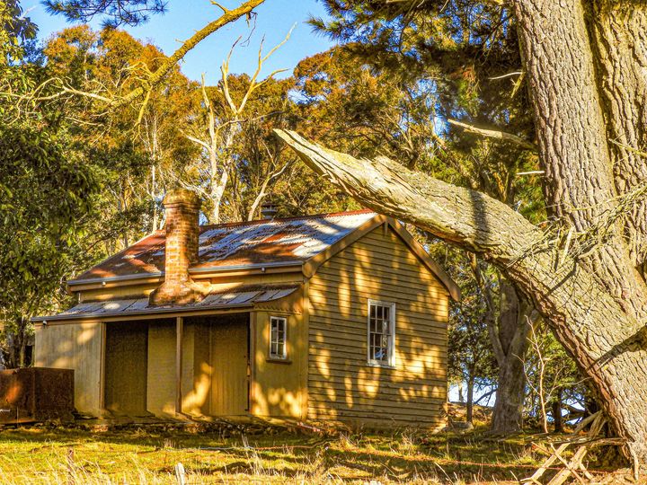 Weatherboard building.