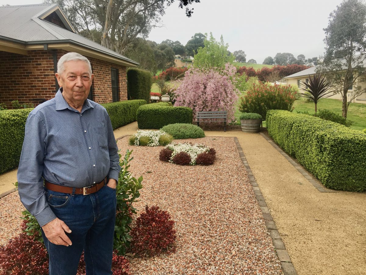 Passionate horticulturalist and Landcare pioneer John Weatherstone in his Goulburn garden.