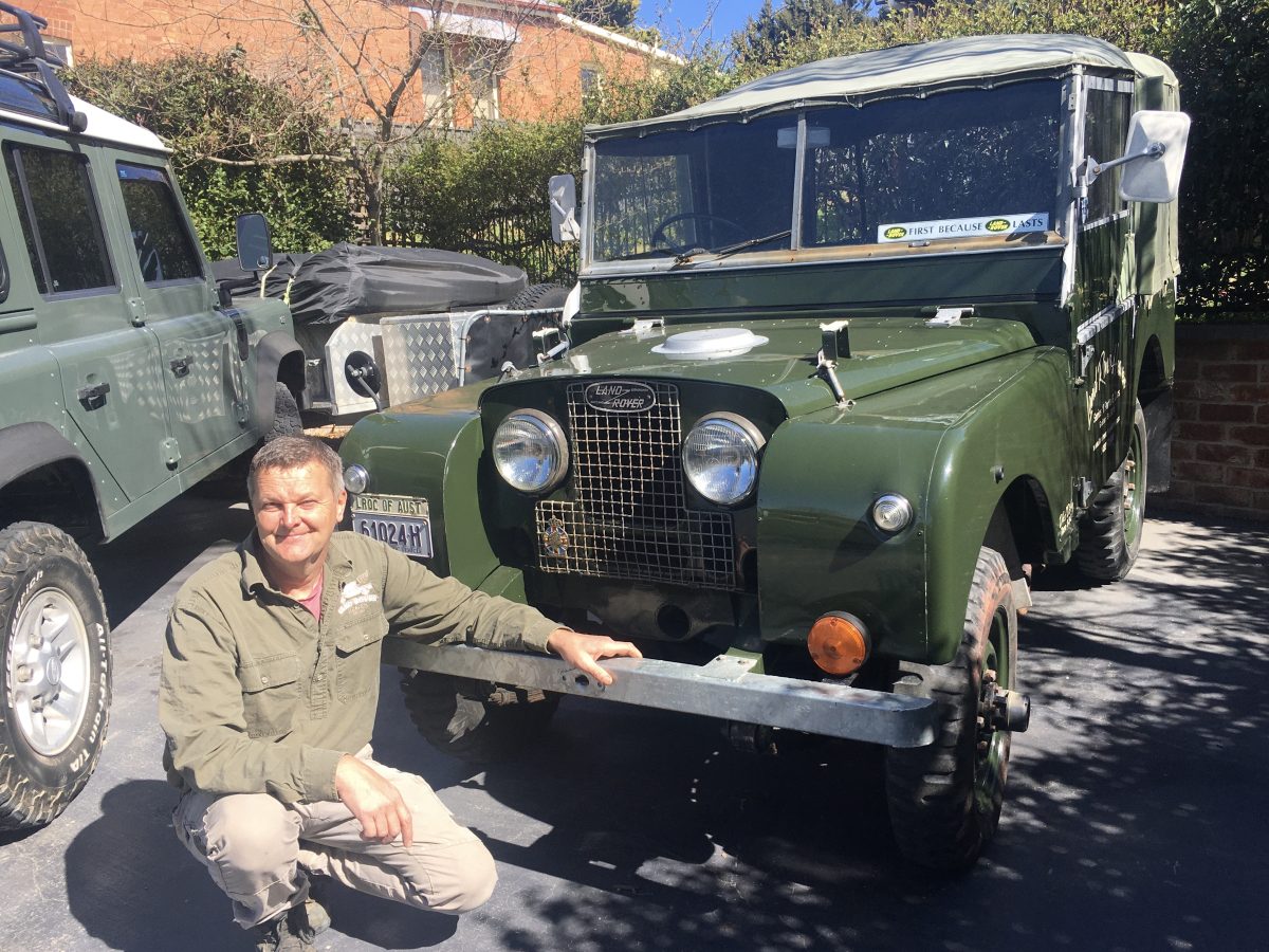 Land Rover specialist David D’Arcy with his 1953 model bought from an elderly widow. 