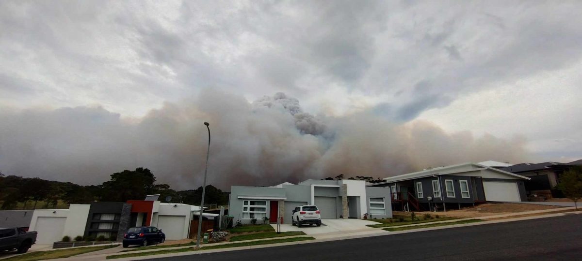 fire as viewed from Bermagui