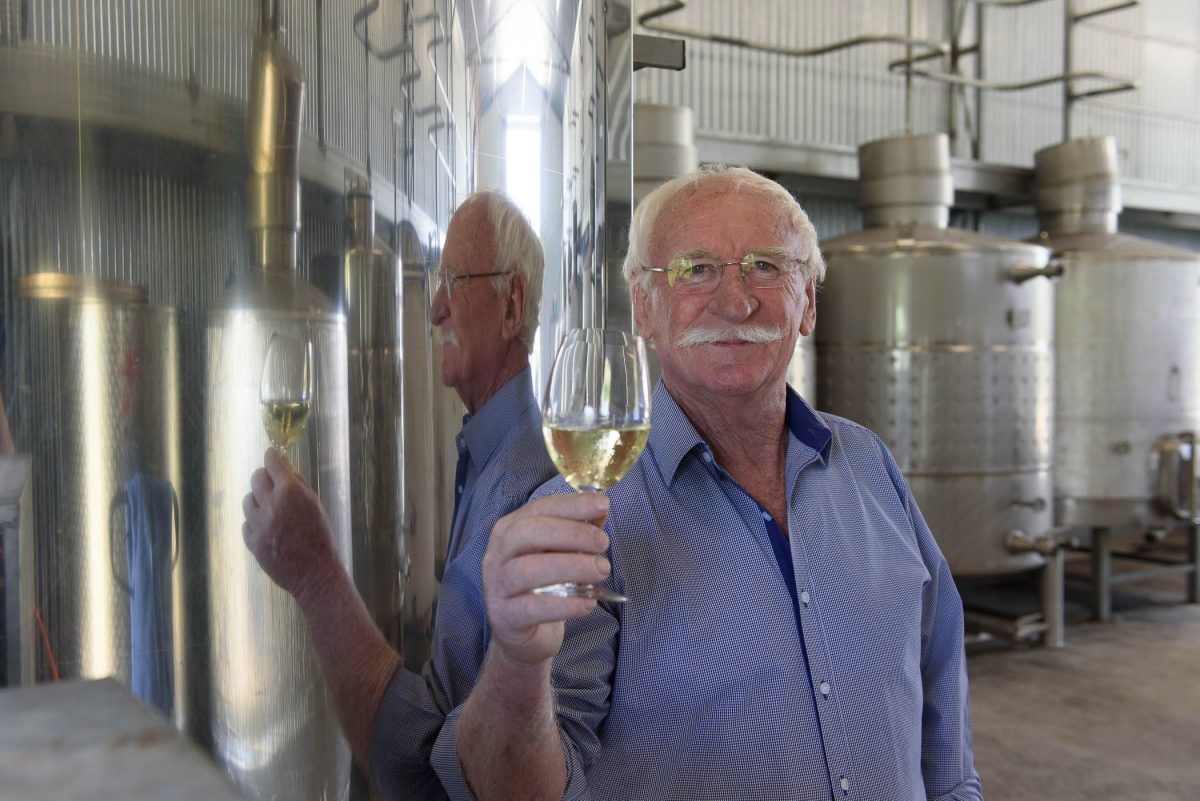 Man with glass of wine