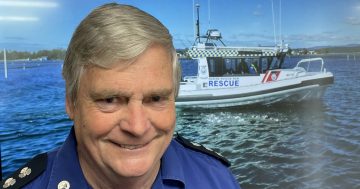 Another feather bound for Bill Blakeman's Marine Rescue cap