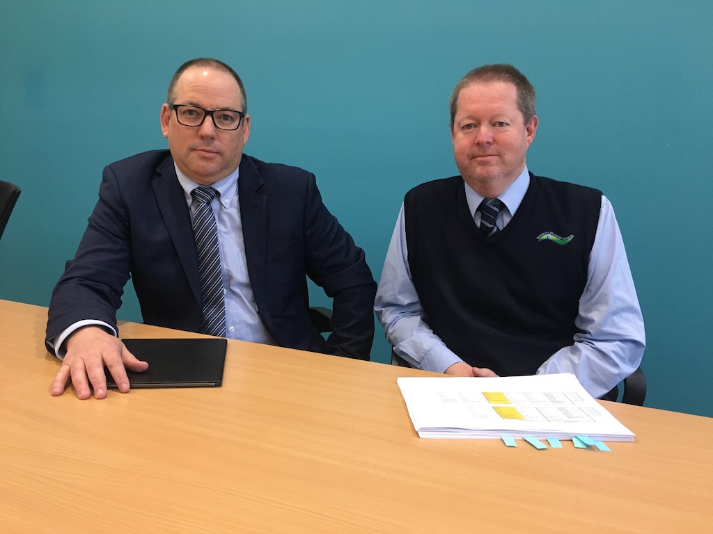 Goulburn Mulwaree Council Chief Executive Aaron Johansson and Director Corporate Services Brendan Hollands