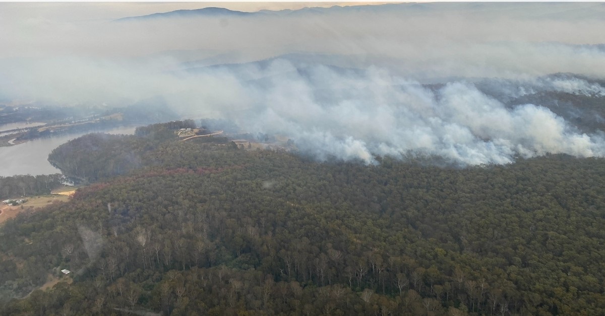 aerial view of Coolagolite fire