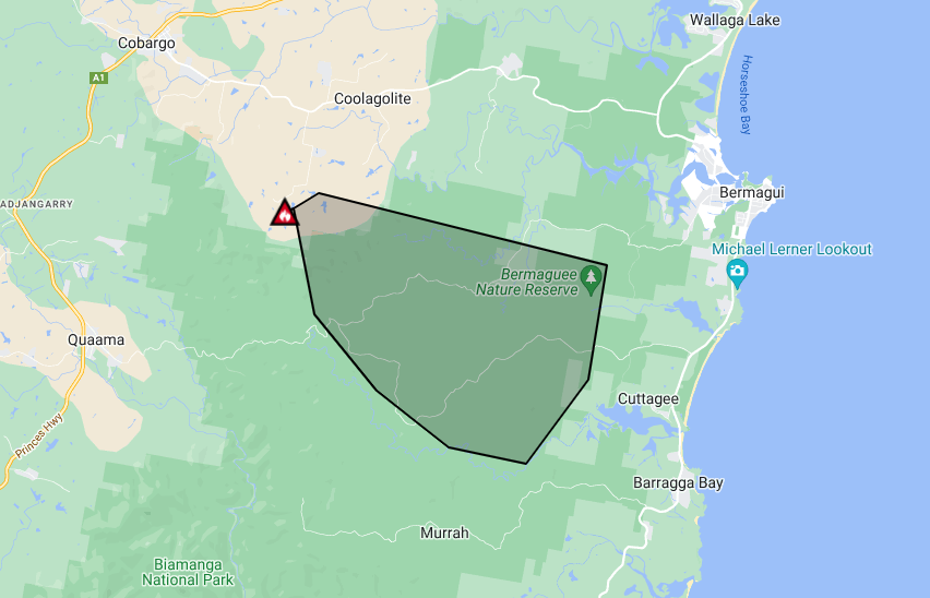 Coolagolite Road fire map