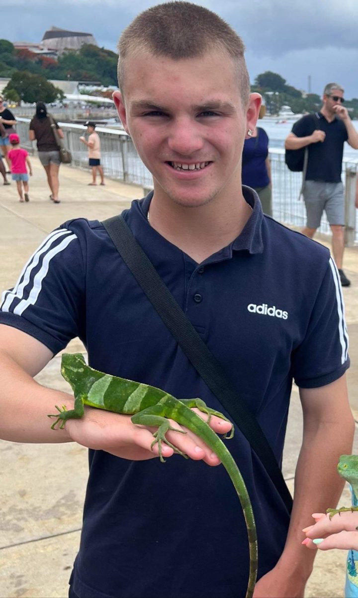 boy with lizard