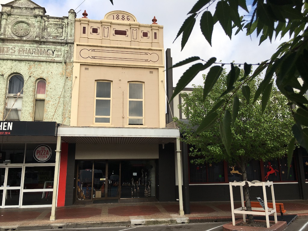 facade of old shop building