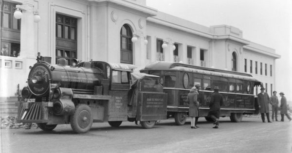 'The eighth wonder of the world' toured the region in 1928 - as a trackless train