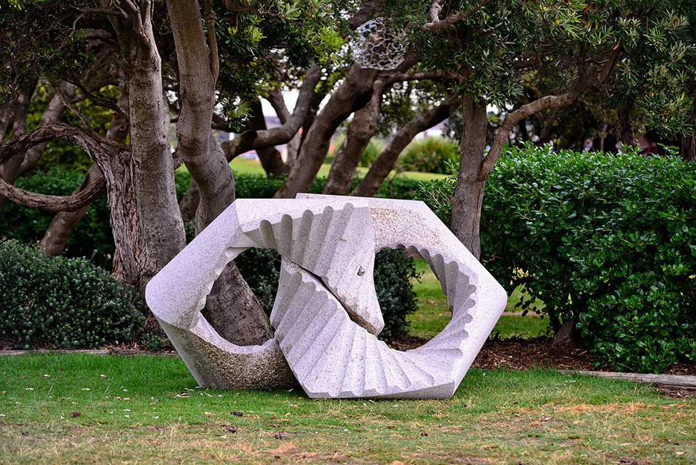 sculpture in a park