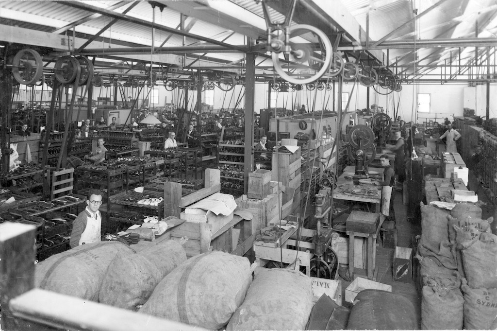 Look at the hundreds of pairs of shoes on the left-hand side of this photograph inside Baxter’s boot factory in 1930, and the number of employees.