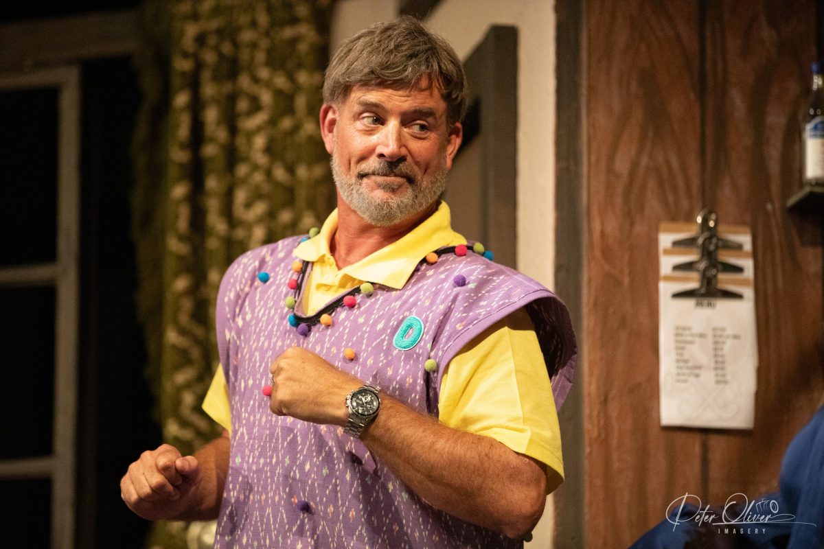 Playing the obnoxious antagonist Dickie Bell, Ryan Paranthoiene brings a commanding voice to the theatre.