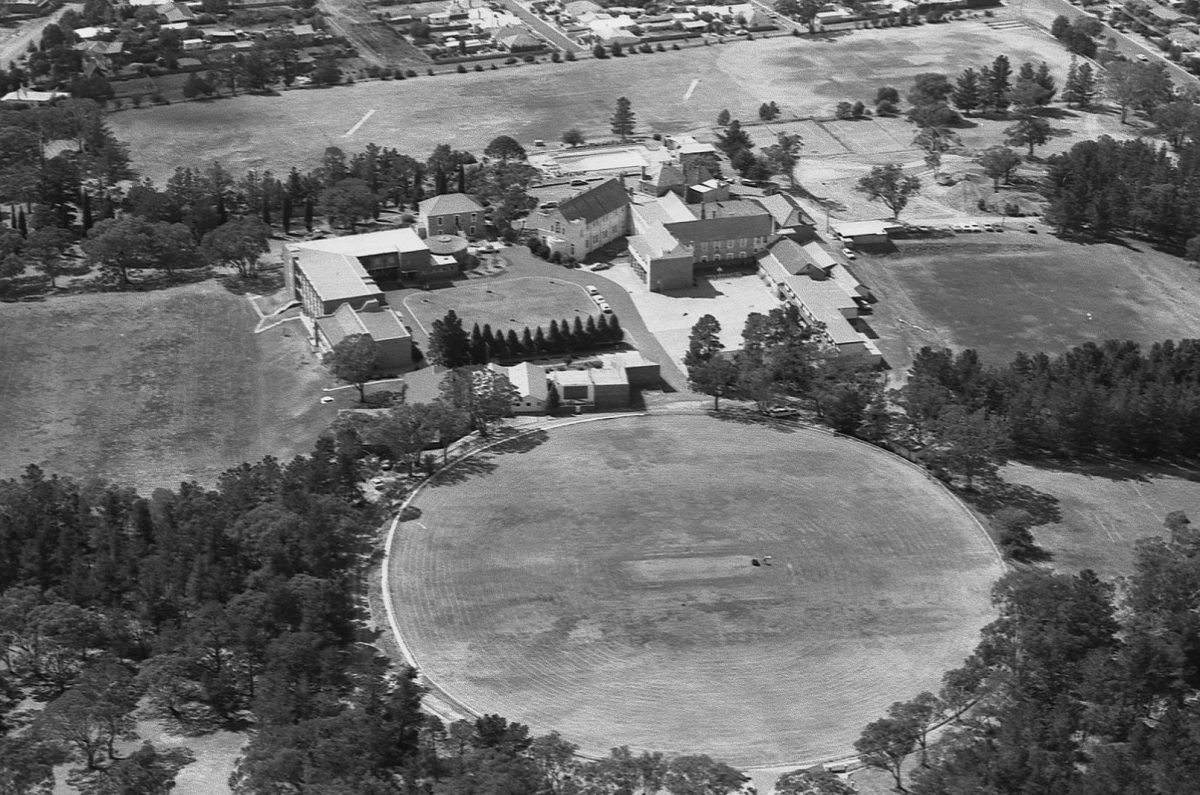 aerial view of oval