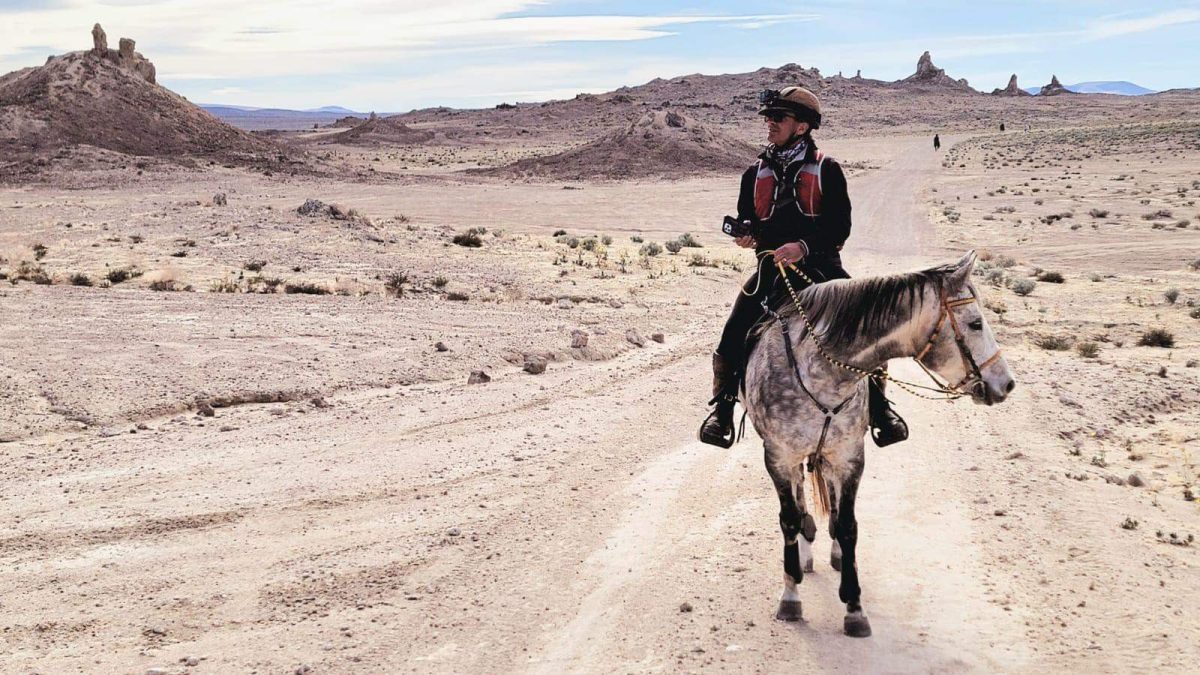man on horse in desert