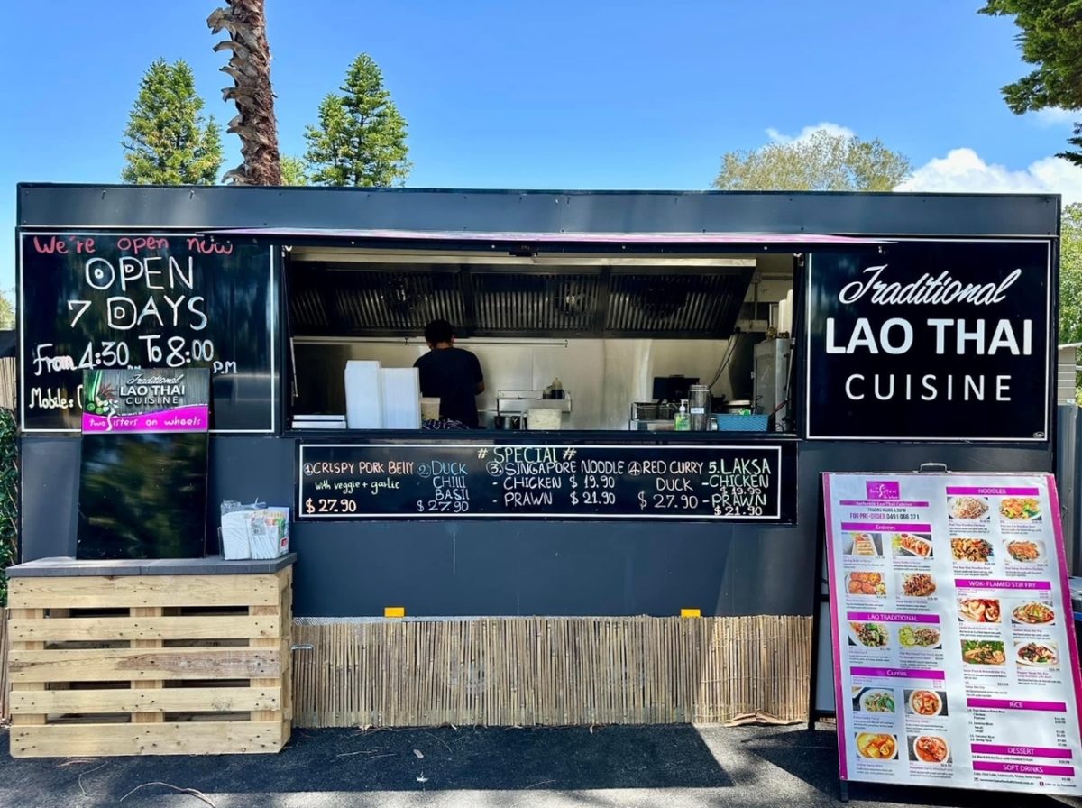 Food van with Two Sisters branding