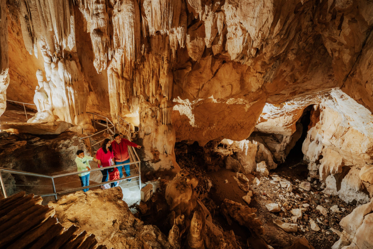 Inside caves