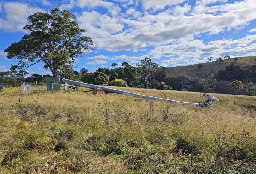 damaged telco base station