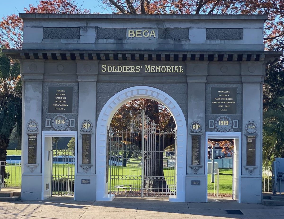 the Bega Soldiers' Memorial Gates