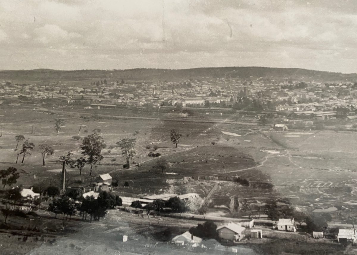 old photo of regional town