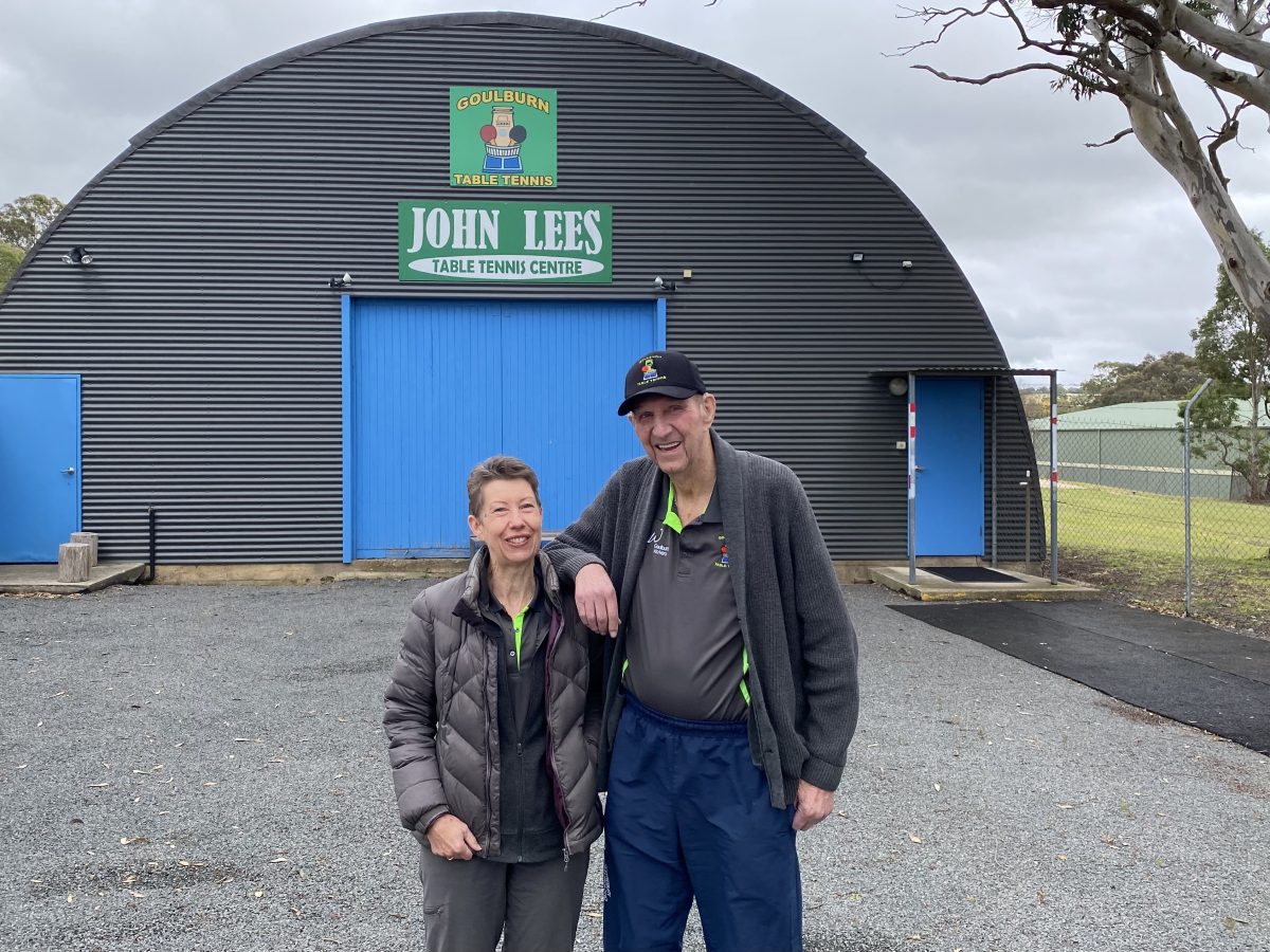 Goulburn Table Tennis leaders Nicola Fraser and John Lees 