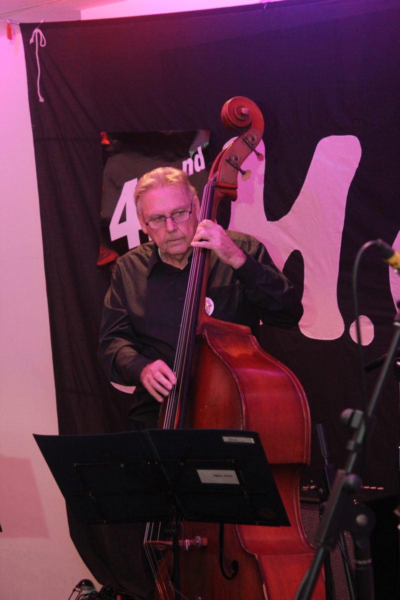 Bass player Mike Walsh, of Batemans Bay, who played with the Paul Dion Quartet.