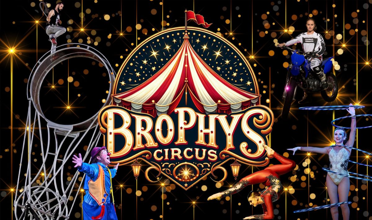 A banner for the circus