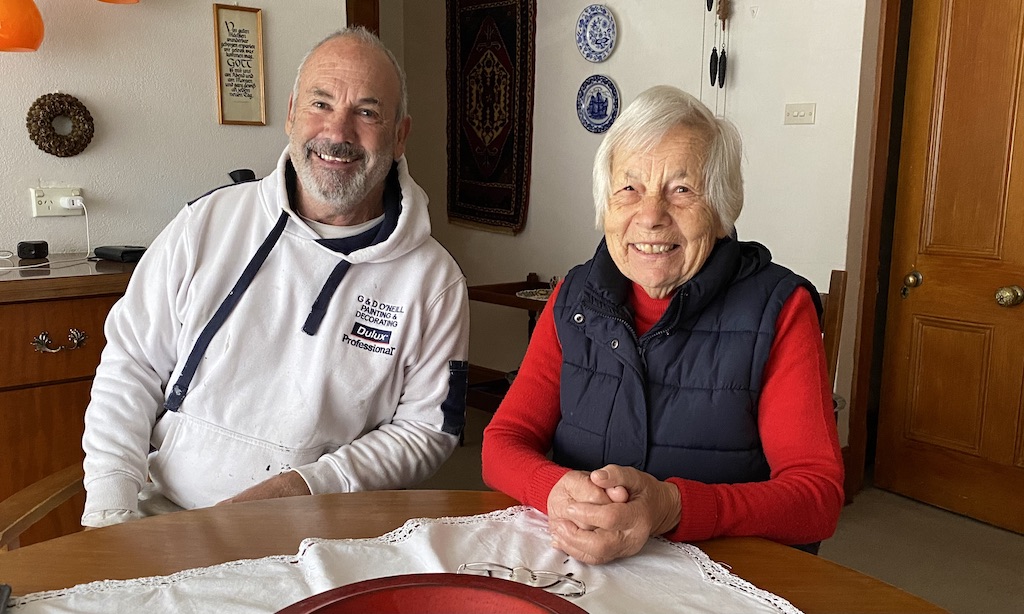 Painter and home restorer Greg O’Neill with Highgate’s owner Lieselotte (better known as Lilo) Skeffington. 