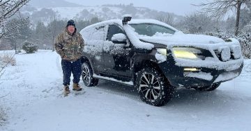 Better late than never, parts of Canberra and surrounds receive a white Christmas in July