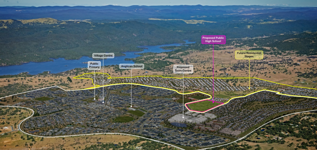 aerial view Googong