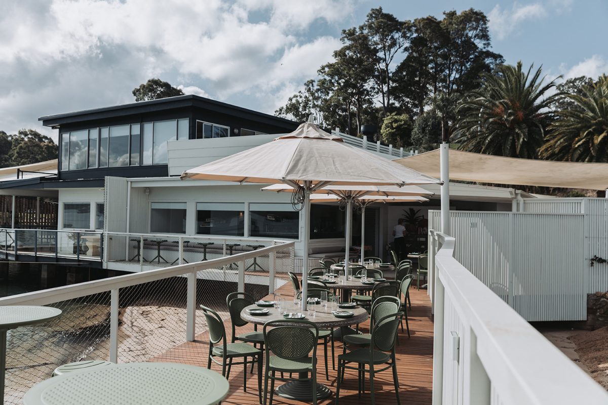 Outdoor dining area.