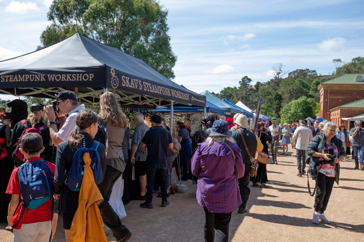 Thousands of people from eastern Australia come to the Steampunk Victoriana Fair in Goulburn. 