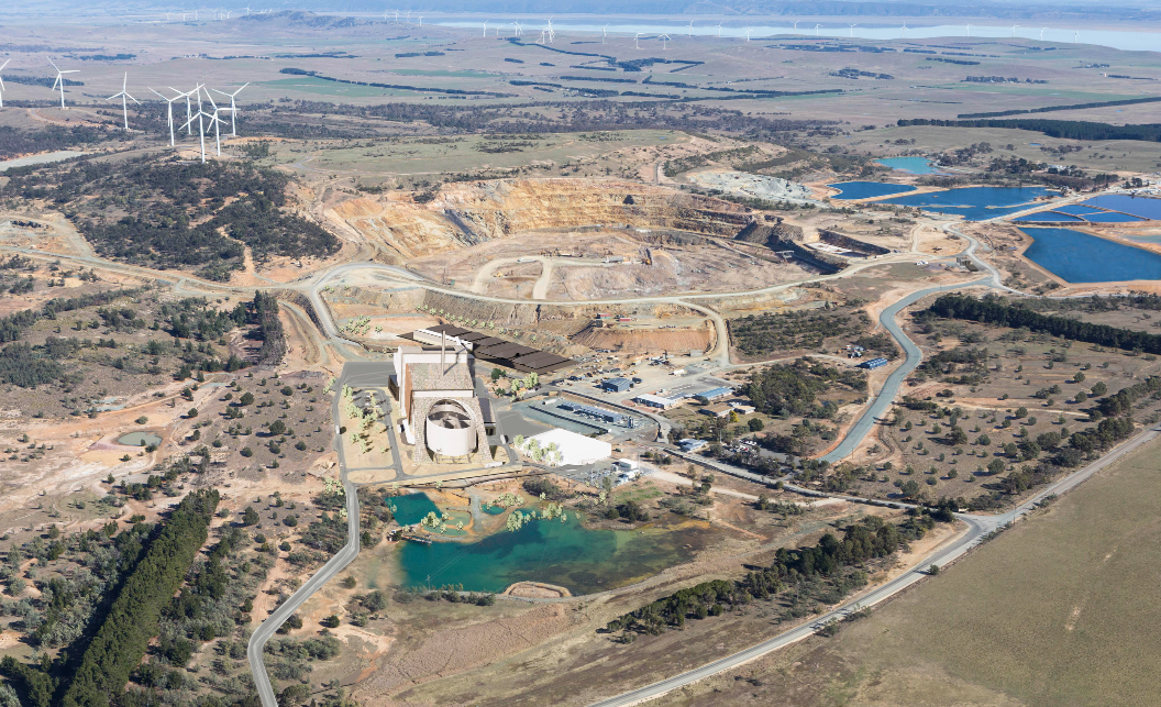 aerial view of Veolia's Woodlawn Eco Precinct near Tarago