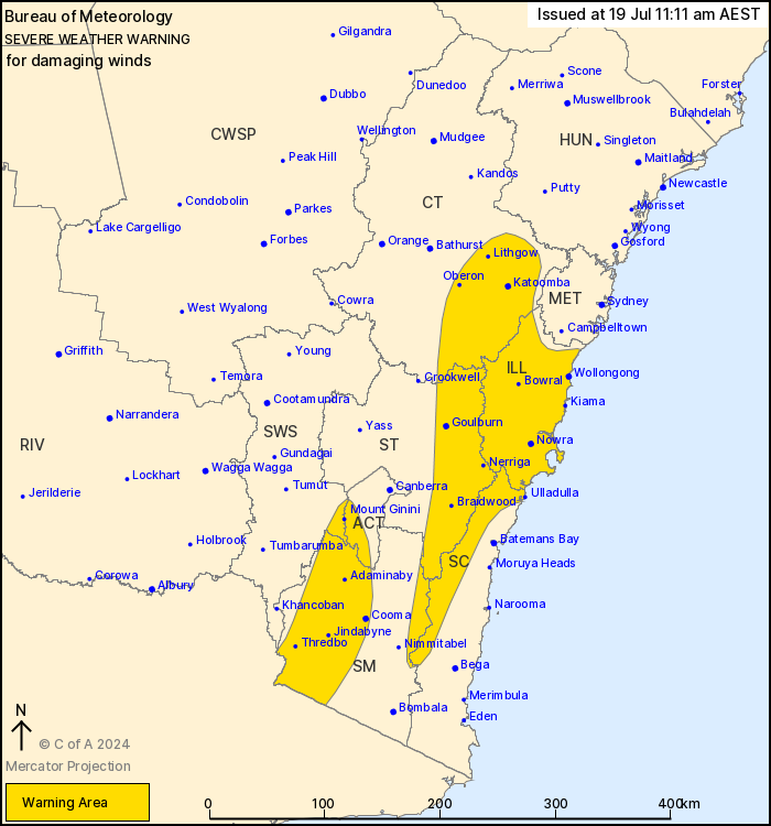 severe weather warning map