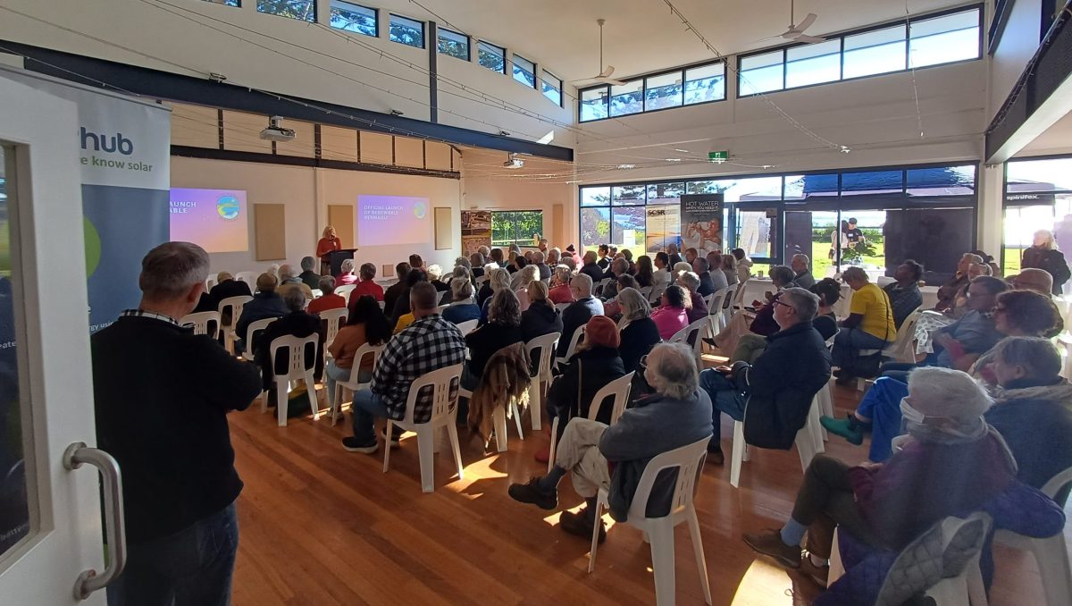 The launch event of Renewable Bermagui on 28 July was well attended by people of all ages. 