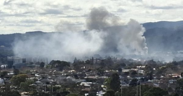 Factory fire sends black plumes over Queanbeyan